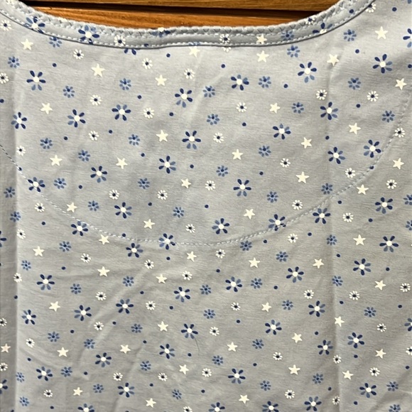 Cascade Blues women’s Tank Shirt top light blue floral XL‎ 18 lightweight summer - Picture 7 of 8